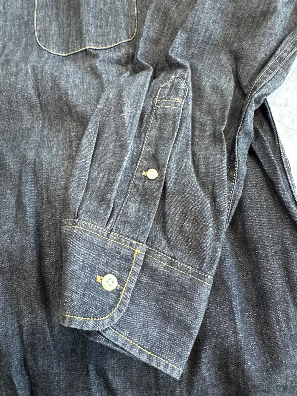 J. Crew Dark Blue Denim Button-Down Shirt